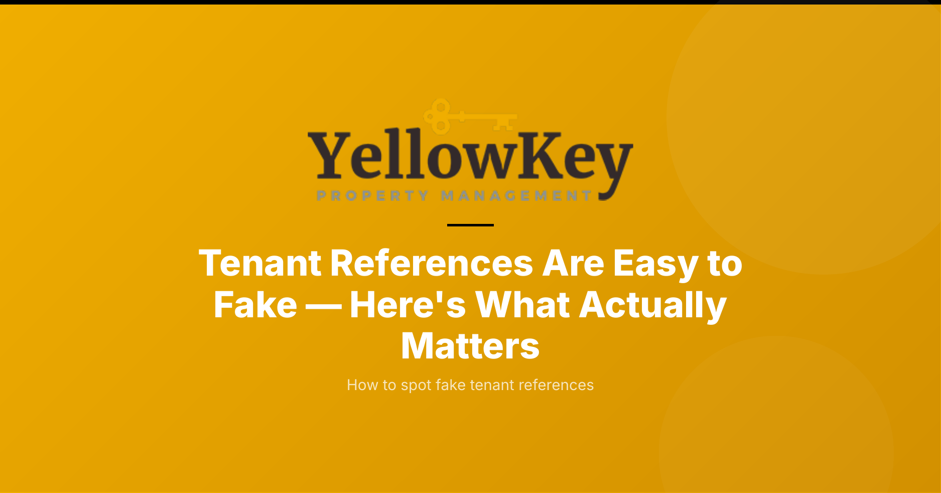 What to look for in tenant references