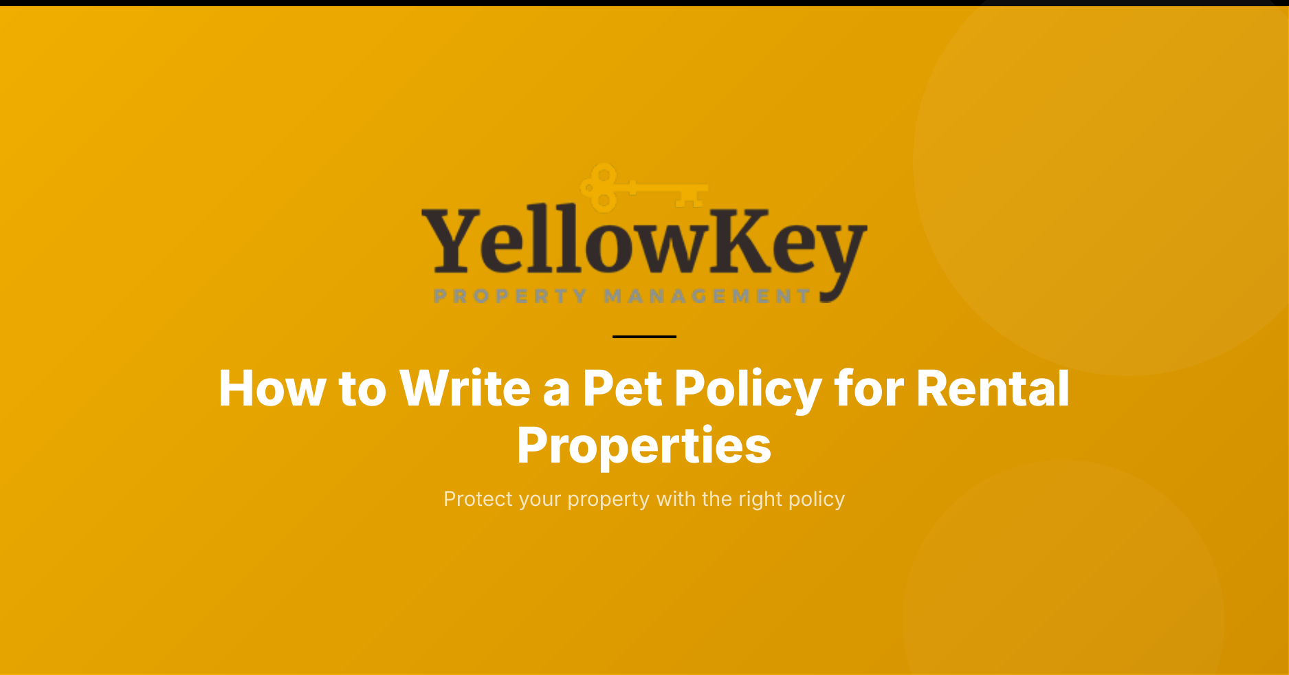 How to write a pet policy for rental properties